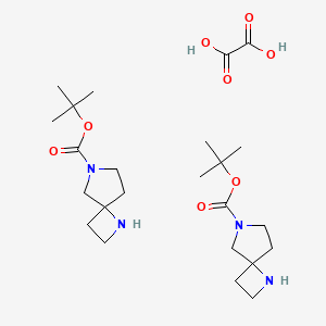 molecular formula C13H22N2O6 B1407008 tert-Butyl 1,6-diazaspiro[3.4]octane-6-carboxylate oxalate CAS No. 1523618-28-1