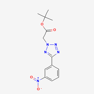 molecular formula C13H15N5O4 B1407009 tert-Butyl [5-(3-nitrophenyl)tetrazol-2-yl]acetate CAS No. 1672675-25-0