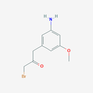 molecular formula C10H12BrNO2 B14070115 1-(3-Amino-5-methoxyphenyl)-3-bromopropan-2-one 