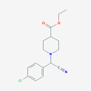 molecular formula C16H19ClN2O2 B1407012 Ethyl 1-[(4-chlorophenyl)-cyano-methyl]piperidine-4-carboxylate CAS No. 1440535-36-3
