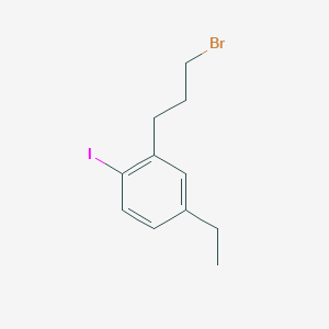 molecular formula C11H14BrI B14070124 1-(3-Bromopropyl)-5-ethyl-2-iodobenzene 
