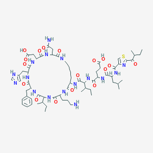 molecular formula C66H98N16O17S B140702 Bacitracin impurity E [EP impurity] CAS No. 22601-63-4