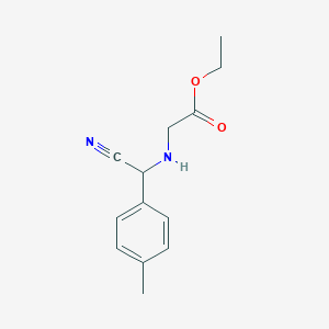 molecular formula C13H16N2O2 B1407025 Ethyl 2-[[cyano(p-tolyl)methyl]amino]acetate CAS No. 1018554-67-0