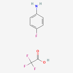 molecular formula C8H7F4NO2 B14070256 Benzenamine, 4-fluoro-, trifluoroacetate CAS No. 61541-39-7