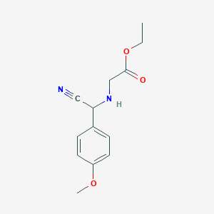 Ethyl 2-[[cyano-(4-methoxyphenyl)methyl]amino]acetate