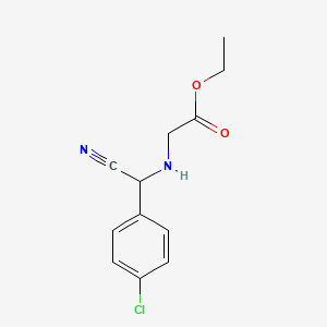 Ethyl 2-[[(4-chlorophenyl)-cyano-methyl]amino]acetate