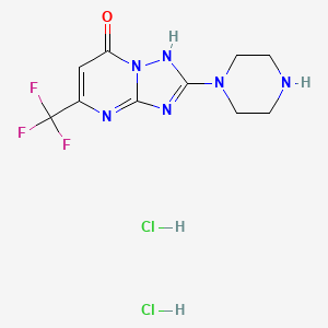 2-piperazin-1-yl-5-(trifluoromethyl)[1,2,4]triazolo[1,5-a]pyrimidin-7(4H)-one dihydrochloride