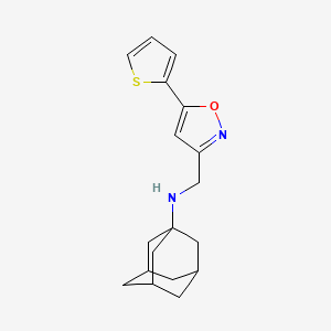 molecular formula C18H22N2OS B14070326 N-((5-(thiophen-2-yl)isoxazol-3-yl)methyl)adamantan-1-amine 