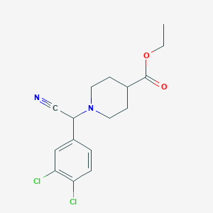 Ethyl 1-[cyano-(3,4-dichlorophenyl)methyl]piperidine-4-carboxylate