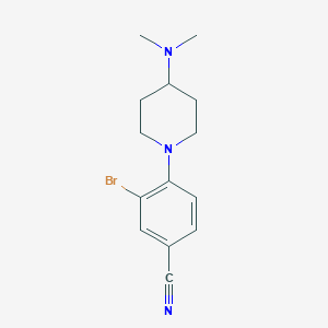 molecular formula C14H18BrN3 B1407035 3-Bromo-4-(4-(dimethylamino)piperidin-1-yl)benzonitrile CAS No. 1260893-59-1