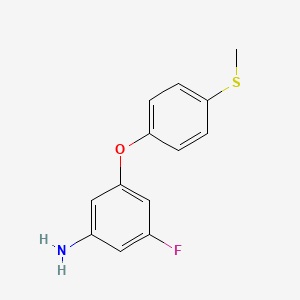 3-Fluoro-5-(4-methylsulfanyl-phenoxy)-phenylamine