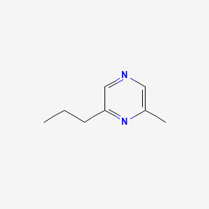 molecular formula C8H12N2 B14070379 Pyrazine, 2-methyl-6-propyl- CAS No. 29444-46-0