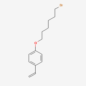 molecular formula C14H19BrO B14070439 1-[(6-Bromohexyl)oxy]-4-ethenylbenzene CAS No. 101829-66-7