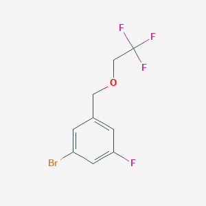 molecular formula C9H7BrF4O B1407044 1-Bromo-3-fluoro-5-((2,2,2-trifluoroethoxy)methyl)benzene CAS No. 1536885-81-0