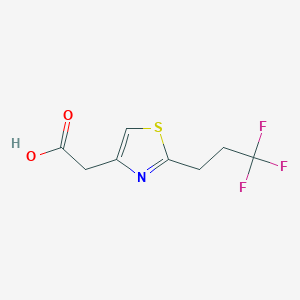 molecular formula C8H8F3NO2S B1407046 2-[2-(3,3,3-Trifluoropropyl)-1,3-thiazol-4-yl]acetic acid CAS No. 1540803-19-7
