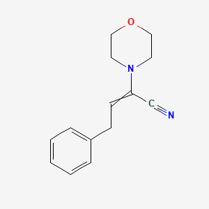 molecular formula C14H16N2O B14070463 alpha-Phenethylidene-4-morpholineacetonitrile CAS No. 33599-28-9