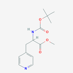 molecular formula C14H20N2O4 B14070521 Methyl (2S)-2-(Boc-amino)-3-(4-pyridyl)propanoate 