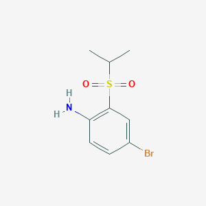 molecular formula C9H12BrNO2S B1407054 4-Bromo-2-(propane-2-sulfonyl)aniline CAS No. 1541019-02-6