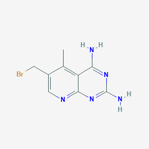 molecular formula C9H10BrN5 B14070540 Pyrido[2,3-d]pyrimidine-2,4-diamine, 6-(bromomethyl)-5-methyl- CAS No. 101348-32-7