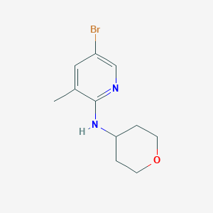 molecular formula C11H15BrN2O B1407061 5-Bromo-3-methyl-N-(oxan-4-yl)pyridin-2-amine CAS No. 1514090-79-9