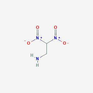 molecular formula C2H5N3O4 B14070620 Ethanamine, 2,2-dinitro- CAS No. 10119-99-0