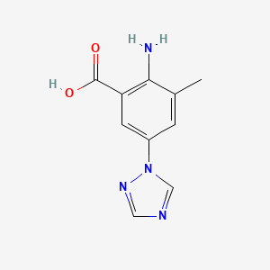 2-Amino-3-methyl-5-(1,2,4-triazol-1-yl)benzoic acid