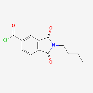 molecular formula C13H12ClNO3 B14070652 2-Butyl-1,3-dioxo-2,3-dihydro-1H-isoindole-5-carbonyl chloride CAS No. 101749-72-8