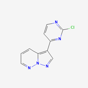 molecular formula C10H6ClN5 B14070670 3-(2-Chloropyrimidin-4-yl)pyrazolo[1,5-b]pyridazine 