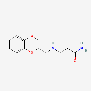 molecular formula C12H16N2O3 B14070784 3-(((1,4-Benzodioxan-2-yl)methyl)amino)propionamide CAS No. 102128-74-5