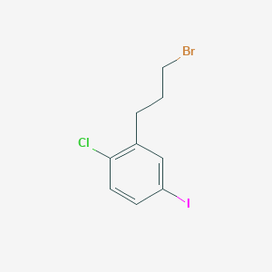 molecular formula C9H9BrClI B14070895 1-(3-Bromopropyl)-2-chloro-5-iodobenzene 