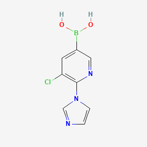 molecular formula C8H7BClN3O2 B14070913 (5-Chloro-6-(1H-imidazol-1-yl)pyridin-3-yl)boronic acid 