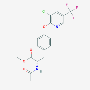 methyl (2S)-3-(4-{[3-chloro-5-(trifluoromethyl)pyridin-2-yl]oxy}phenyl)-2-acetamidopropanoate
