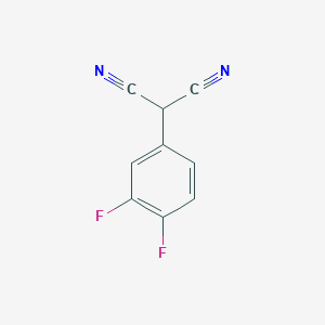 molecular formula C9H4F2N2 B1407105 2-(3,4-Difluorophenyl)malononitrile CAS No. 1692521-86-0