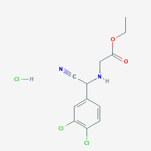 Ethyl 2-[[cyano-(3,4-dichlorophenyl)methyl]amino]acetate hydrochloride