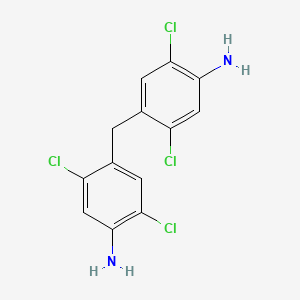 molecular formula C13H10Cl4N2 B14071075 Benzenamine, 4,4'-methylenebis(2,5-dichloro- CAS No. 10586-68-2