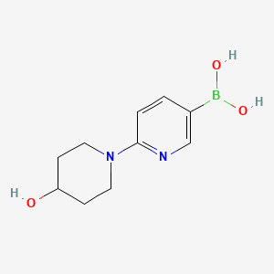 molecular formula C10H15BN2O3 B1407111 (6-(4-Hydroxypiperidin-1-yl)pyridin-3-yl)boronic acid CAS No. 1446509-85-8