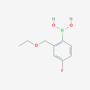 molecular formula C9H12BFO3 B1407113 (2-(乙氧甲基)-4-氟苯基)硼酸 CAS No. 1704063-87-5