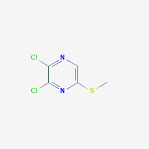 molecular formula C5H4Cl2N2S B1407116 2,3-Dichloro-5-(methylthio)pyrazine CAS No. 1174517-48-6