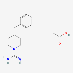 molecular formula C15H23N3O2 B1407120 4-Benzylpiperidine-1-carboxamidine acetate CAS No. 1672675-23-8