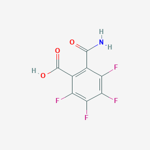 molecular formula C8H3F4NO3 B14071211 Benzoic acid, 2-(aminocarbonyl)-3,4,5,6-tetrafluoro- CAS No. 133492-64-5