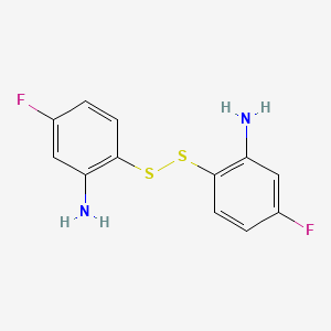 molecular formula C12H10F2N2S2 B14071216 Benzenamine, 2,2'-dithiobis[5-fluoro- CAS No. 224791-45-1