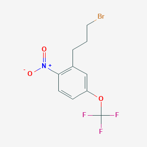 molecular formula C10H9BrF3NO3 B14071233 1-(3-Bromopropyl)-2-nitro-5-(trifluoromethoxy)benzene 