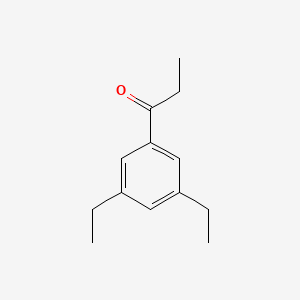 molecular formula C13H18O B14071242 1-(3,5-Diethylphenyl)propan-1-one 