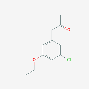 molecular formula C11H13ClO2 B14071331 1-(3-Chloro-5-ethoxyphenyl)propan-2-one 