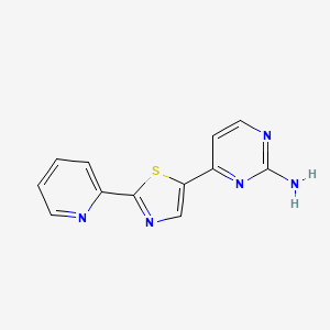 B1407135 4-[2-(Pyridin-2-yl)-1,3-thiazol-5-yl]pyrimidin-2-amine CAS No. 1823183-38-5