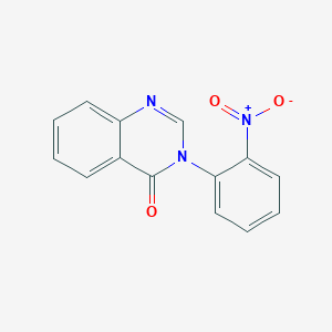 molecular formula C14H9N3O3 B14071358 3-(2-Nitrophenyl)quinazolin-4-one CAS No. 154642-82-7