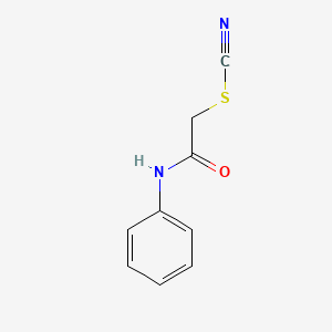 molecular formula C9H8N2OS B14071368 2-Anilino-2-oxoethyl thiocyanate CAS No. 10156-35-1