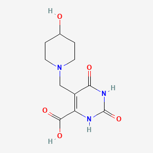5-((4-Hydroxypiperidin-1-yl)methyl)-2,6-dioxo-1,2,3,6-tetrahydropyrimidine-4-carboxylic acid