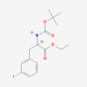 molecular formula C16H22INO4 B1407142 Ethyl N-(tert-butoxycarbonyl)-3-iodophenylalaninate CAS No. 1922842-97-4
