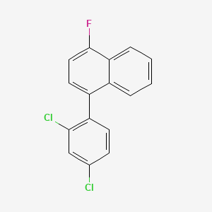 molecular formula C16H9Cl2F B14071428 1-(2,4-Dichlorophenyl)-4-fluoronaphthalene 